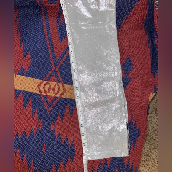 Nwot J BRAND Silver Genuine Lamb Leather skinny jeans silver shadow size 27 - Picture 10 of 13